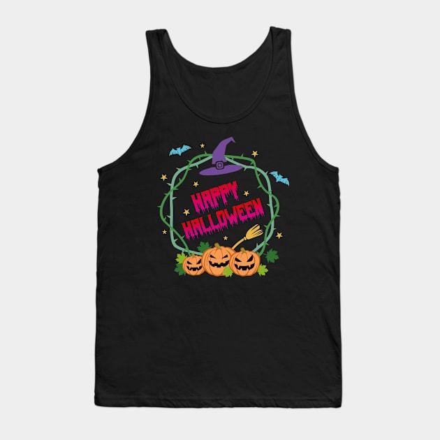 Happy Halloween Party Costume Gift for a Halloween Lover Tank Top by Riffize